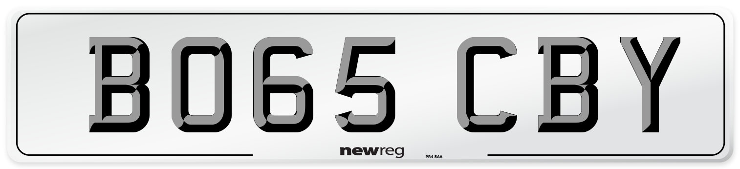 BO65 CBY Number Plate from New Reg